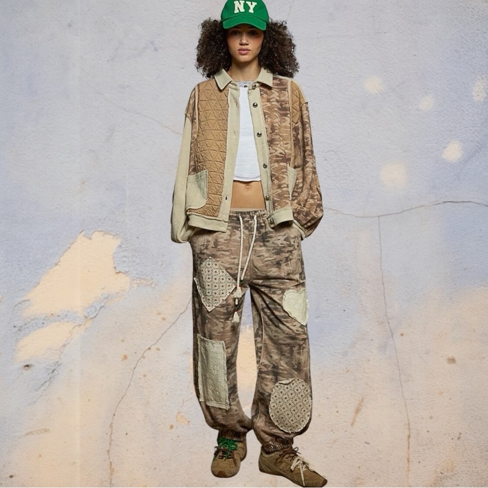 POL Camouflage Bomber Jacket with Patchwork - image 2